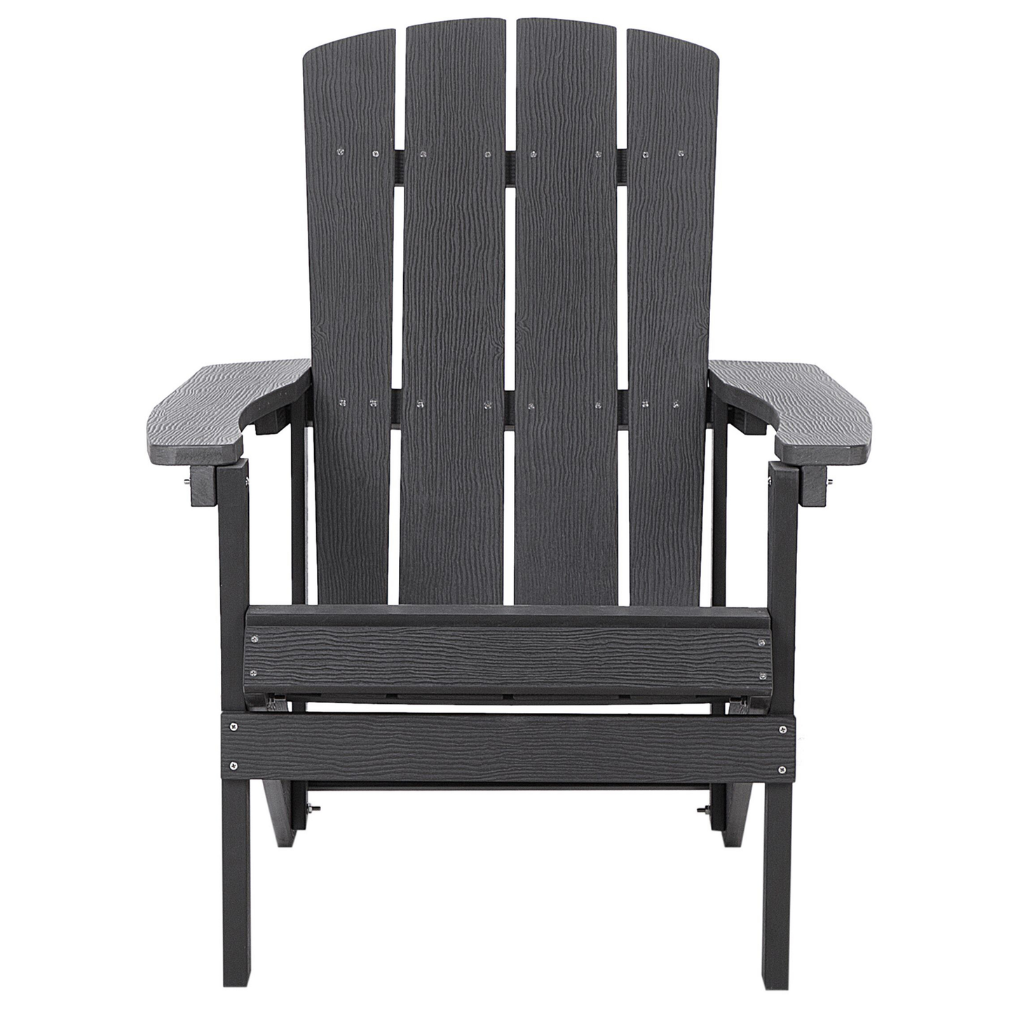 Verdant Living Garden Chair Dark Grey Weather Resistant Faux Wood Modern Outdoor Chair