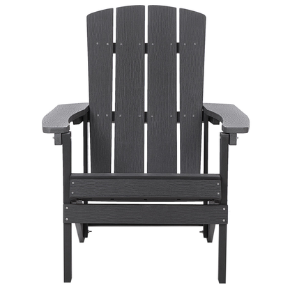 Verdant Living Garden Chair Dark Grey Weather Resistant Faux Wood Modern Outdoor Chair