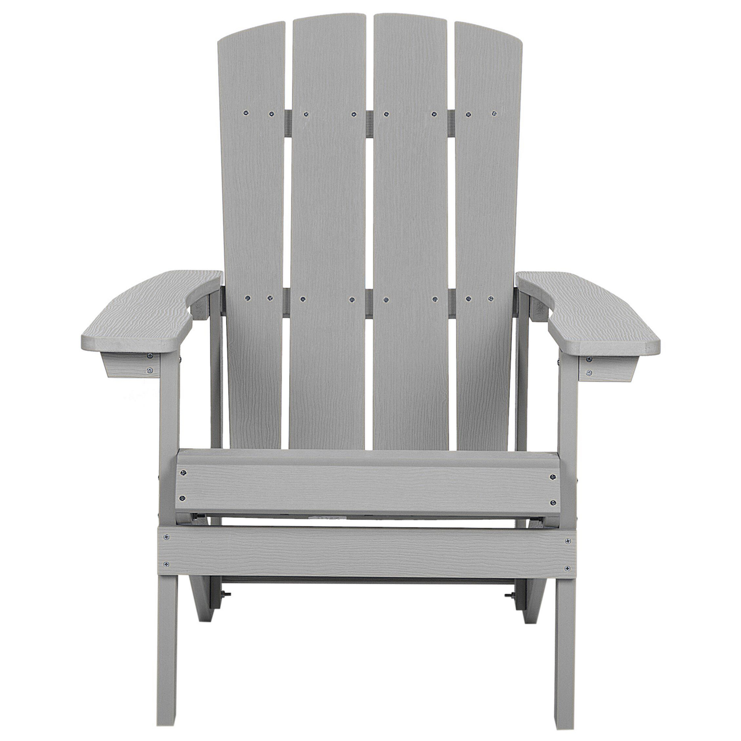 Garden Chair Light Grey Faux Wood Weather Resistant Modern Outdoor Seating