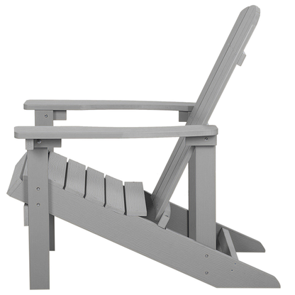 Garden Chair Light Grey Faux Wood Weather Resistant Modern Outdoor Seating