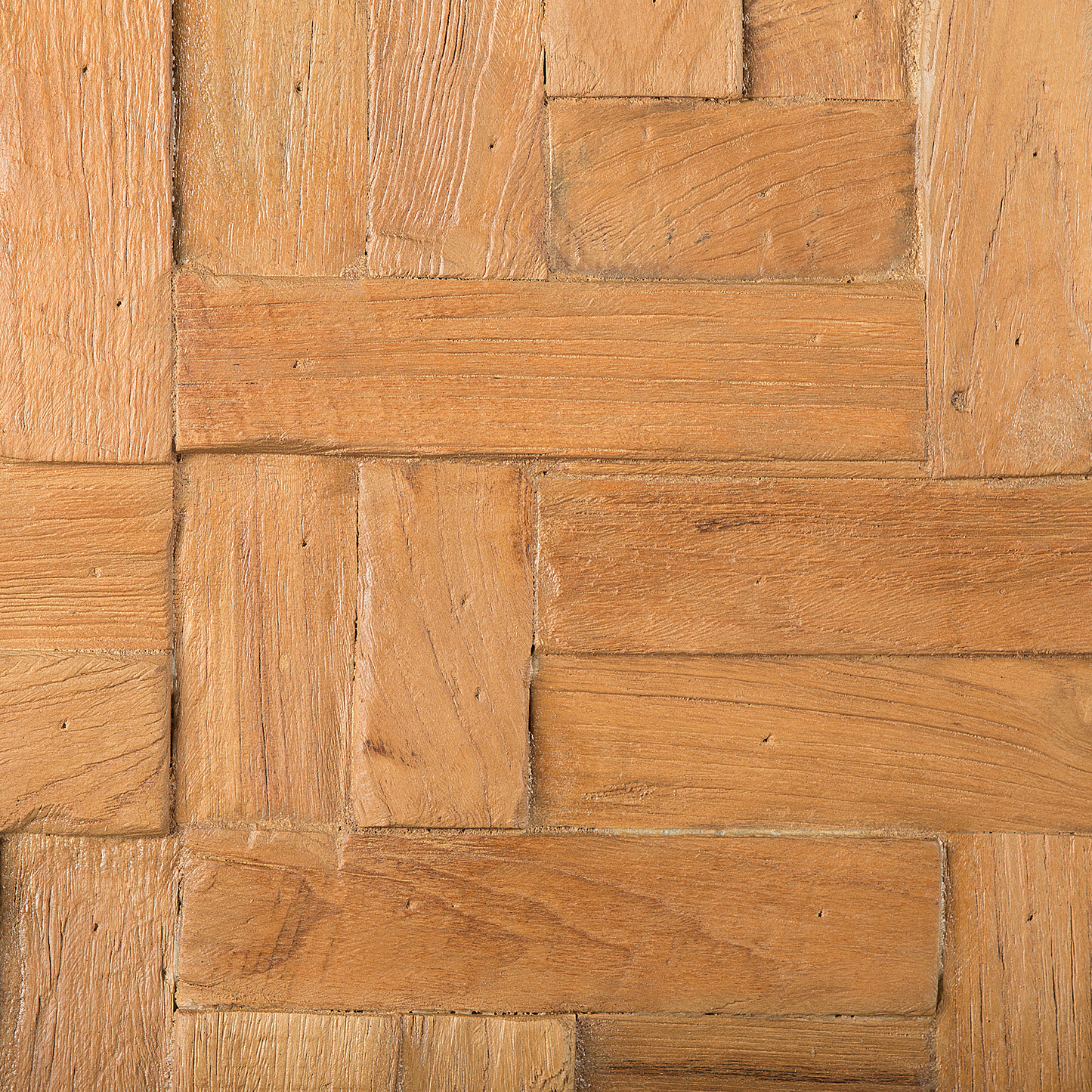 Teak Wall Decor 40 x 100cm Rectangular Rustic
