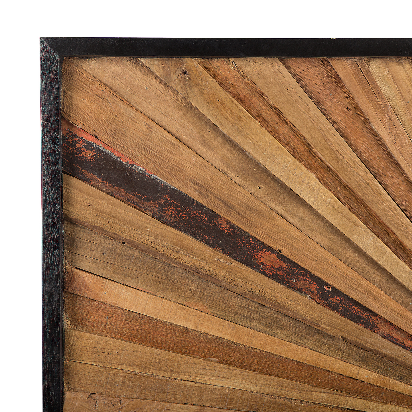 Teak Sunburst Wall Decor Art Hanging Untreated Wood Natural Finish Elegant Handcrafted