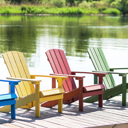 Garden Chair Red Weatherproof Modern Style