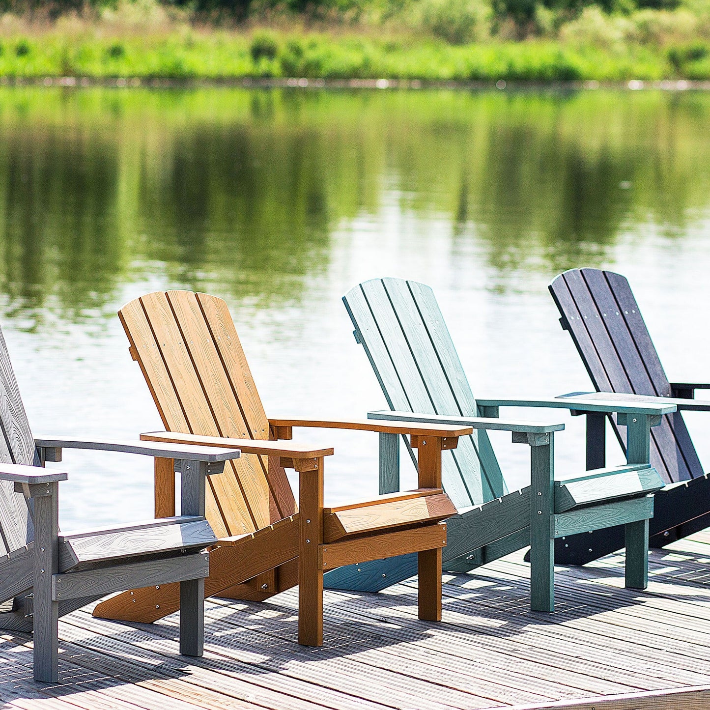 Garden Chair Turquoise Weather Resistant Modern Outdoor