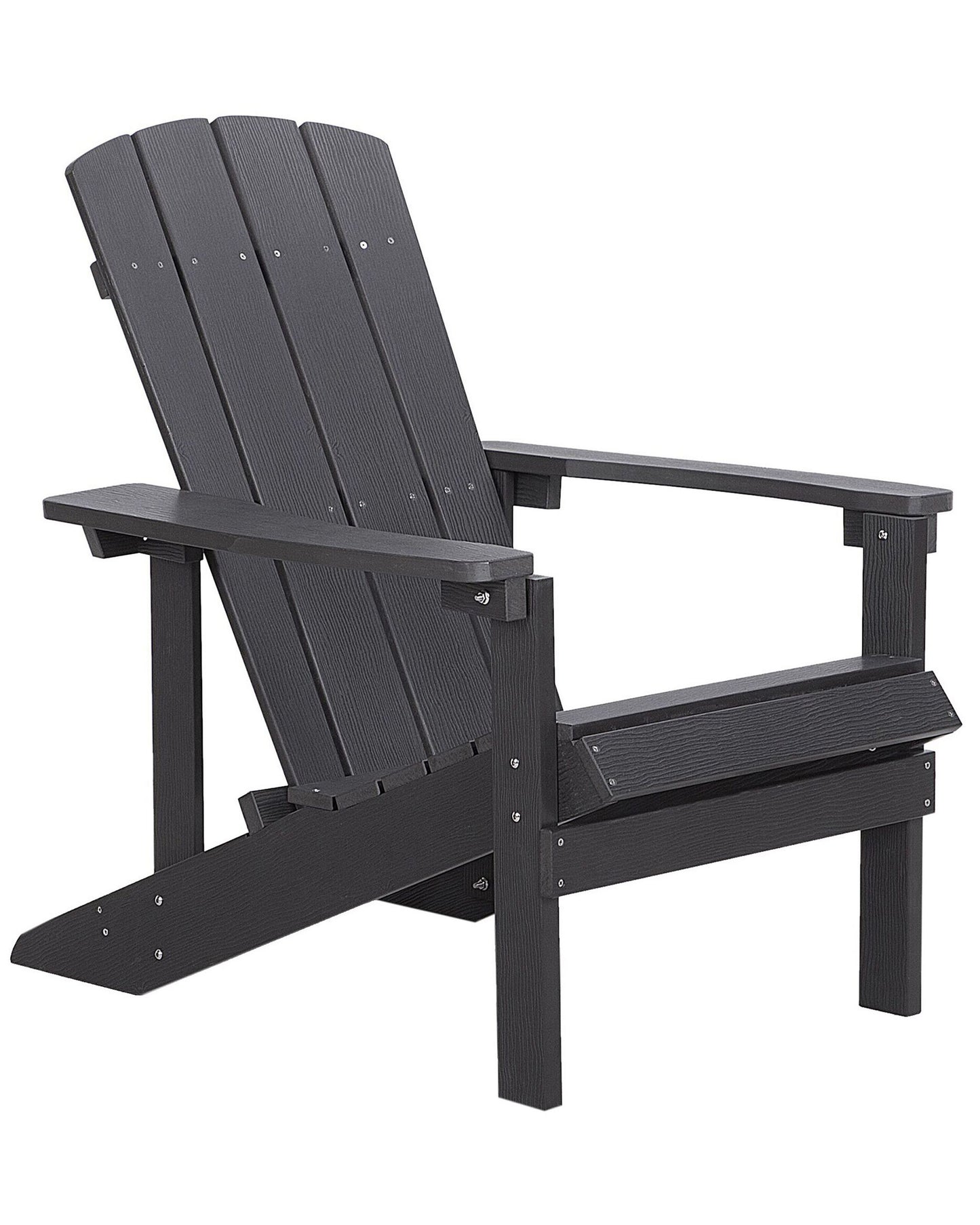 Verdant Living Garden Chair Dark Grey Weather Resistant Faux Wood Modern Outdoor Chair