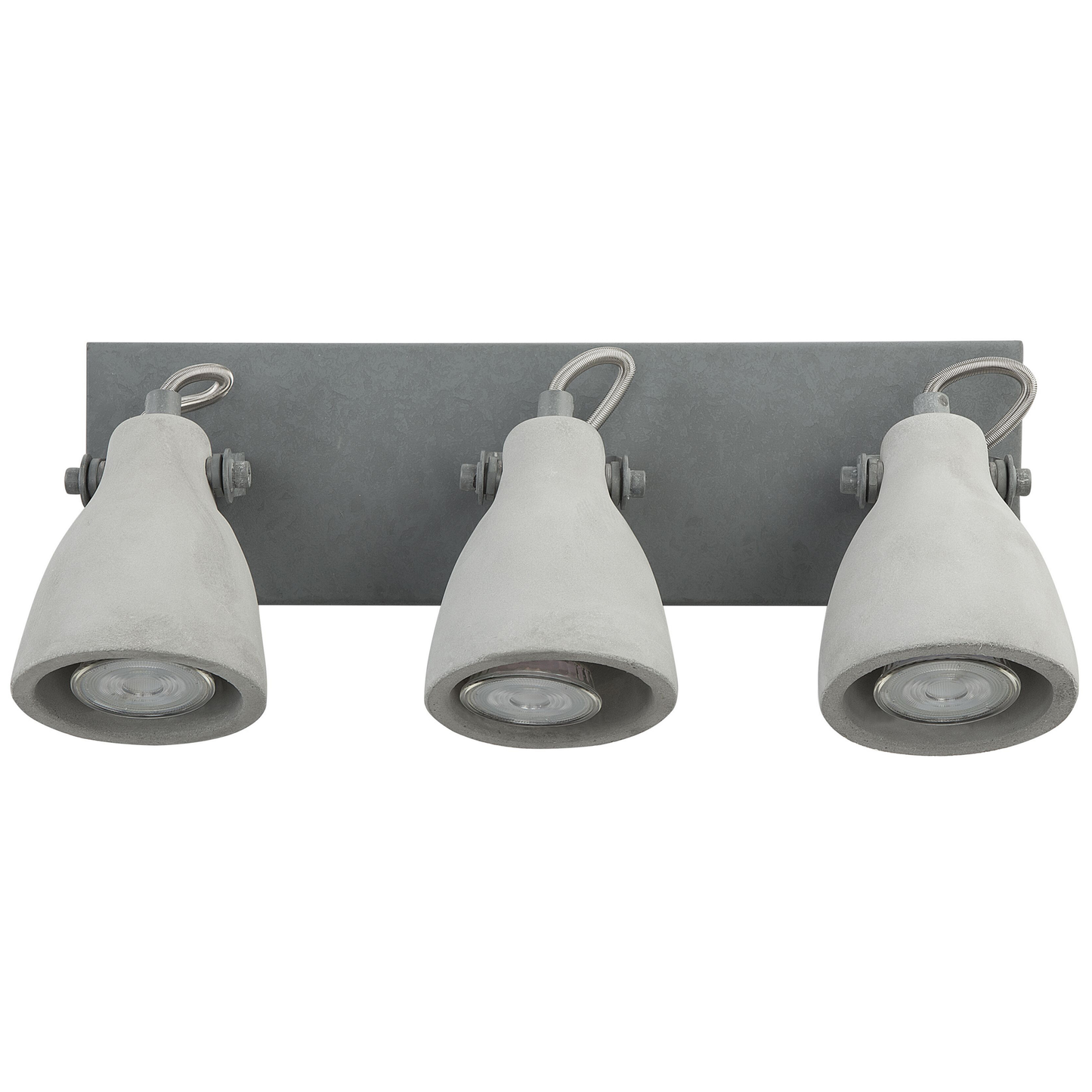 Three Lights Wall Lamp Grey Concrete Industrial Sconce With Adjustable Arms