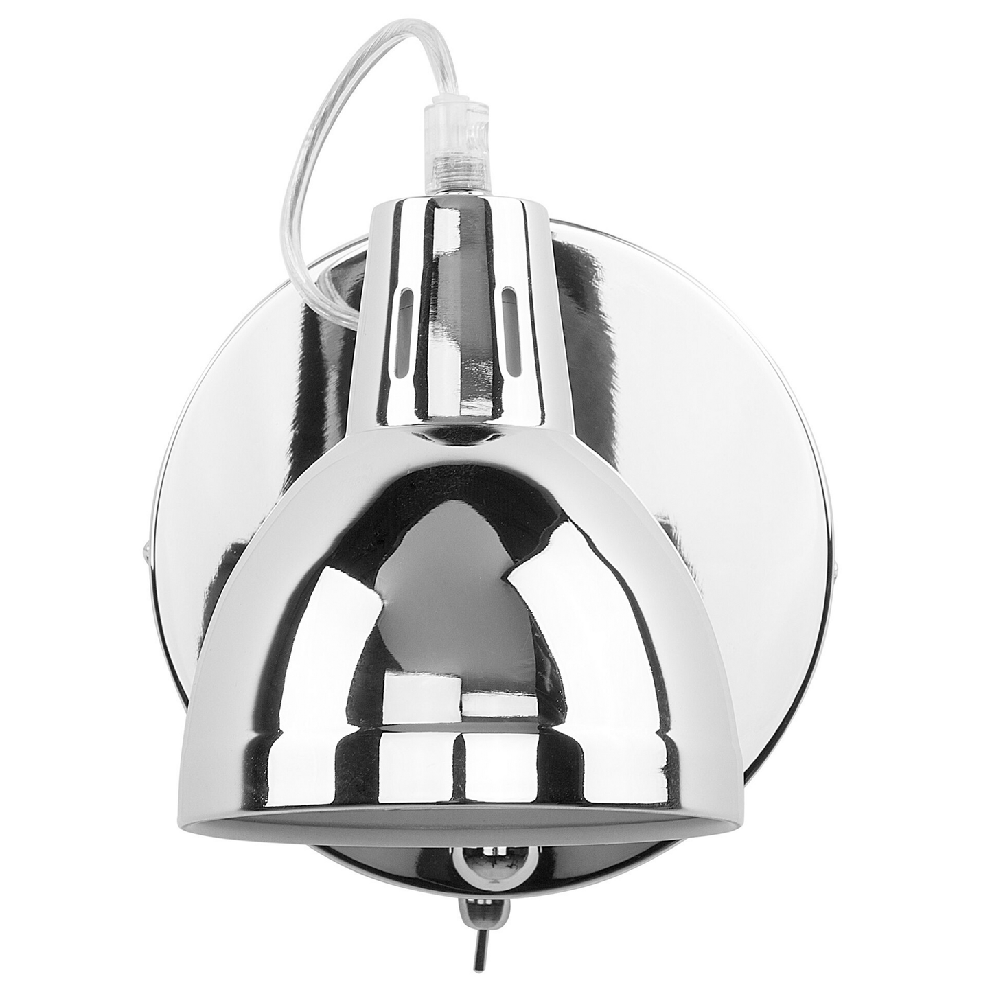 Wall Lamp Silver Metal Sconce Adjustable Swing Arm