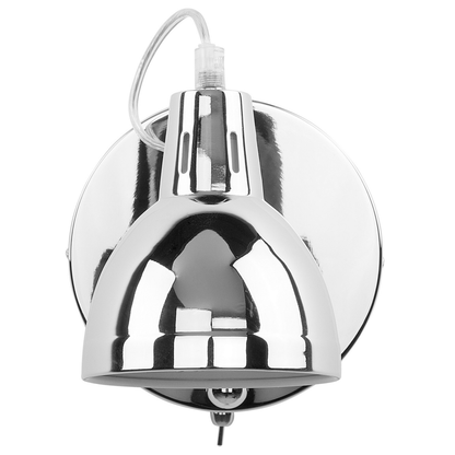 Wall Lamp Silver Metal Sconce Adjustable Swing Arm