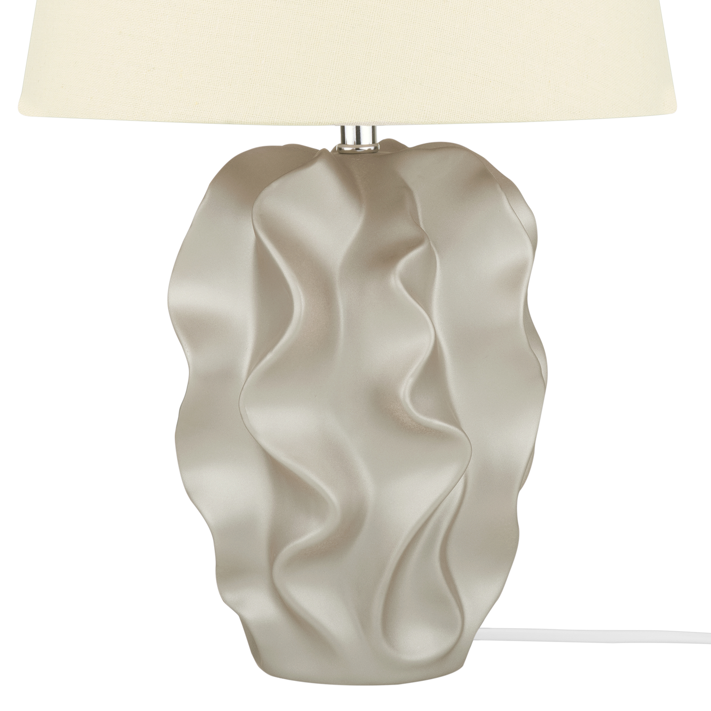 Bedside Table Lamp Gold Base Cream Shade