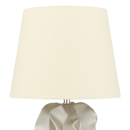 Bedside Table Lamp Gold Base Cream Shade