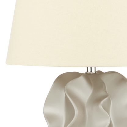 Bedside Table Lamp Gold Base Cream Shade