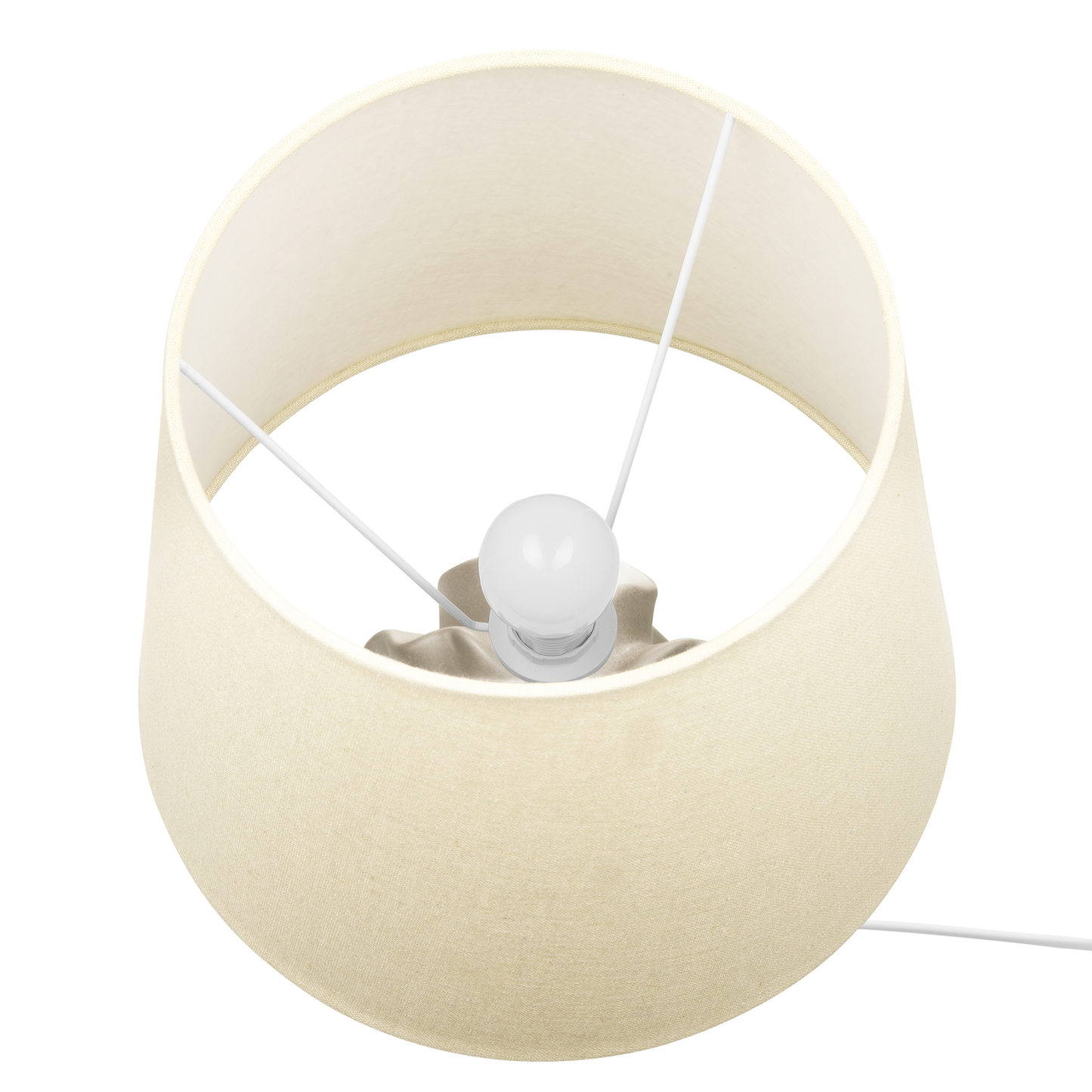 Bedside Table Lamp Gold Base Cream Shade