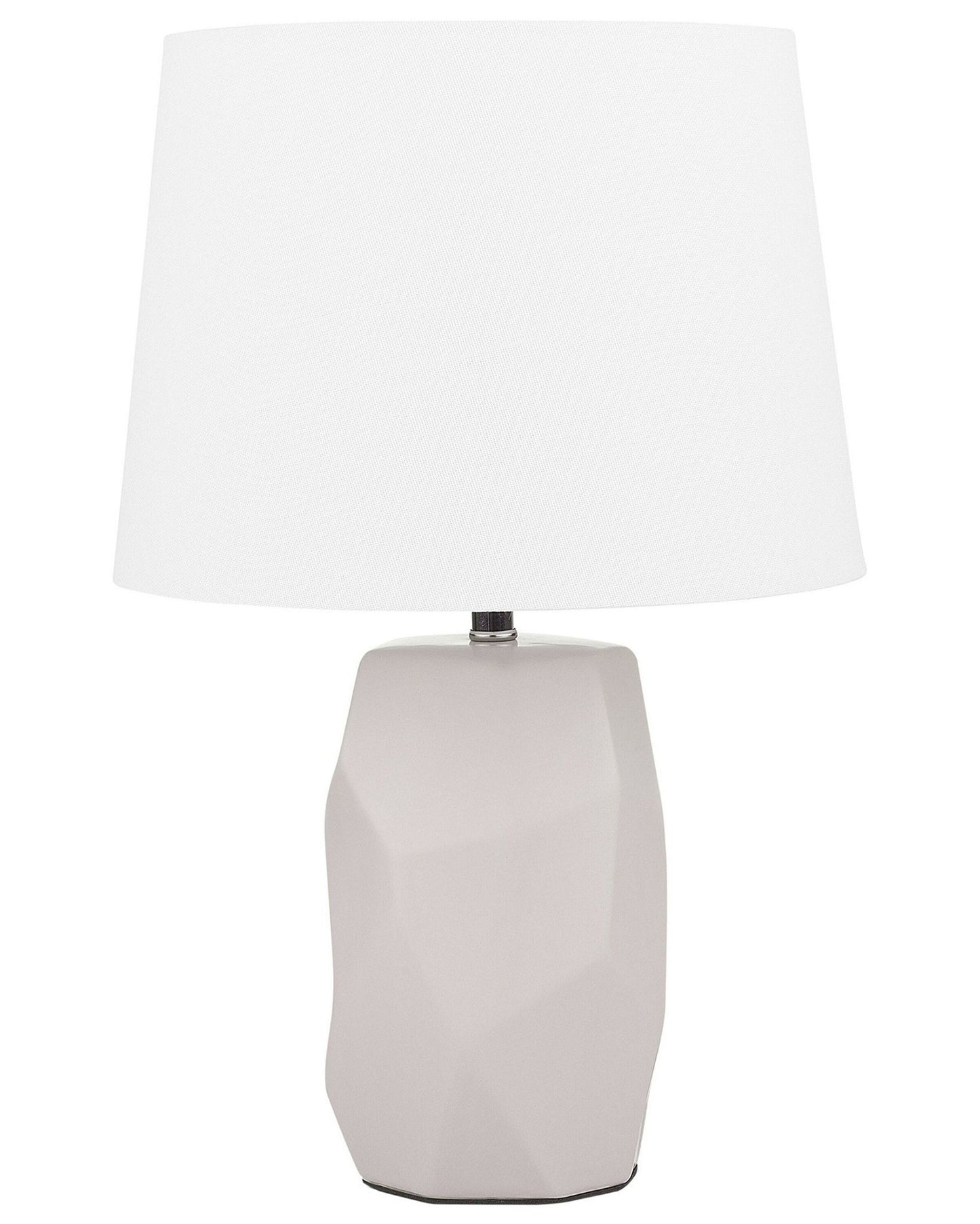 Bedside Table Lamp Pink Ceramic Base White Shade
