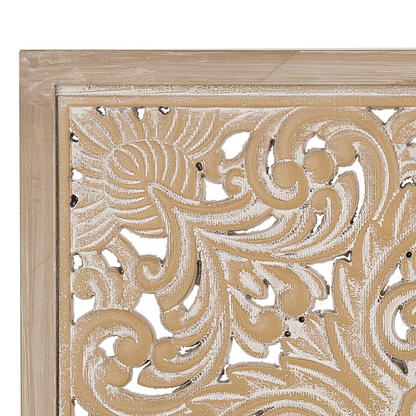 Damask Wall Decor 60 x 60cm Light Brown Square