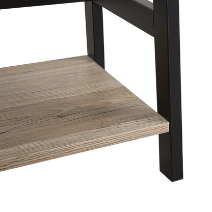Name Ladder Bookcase 5 Tier Leaning Shelving Rack Black And Light Brown 163 x 64cm