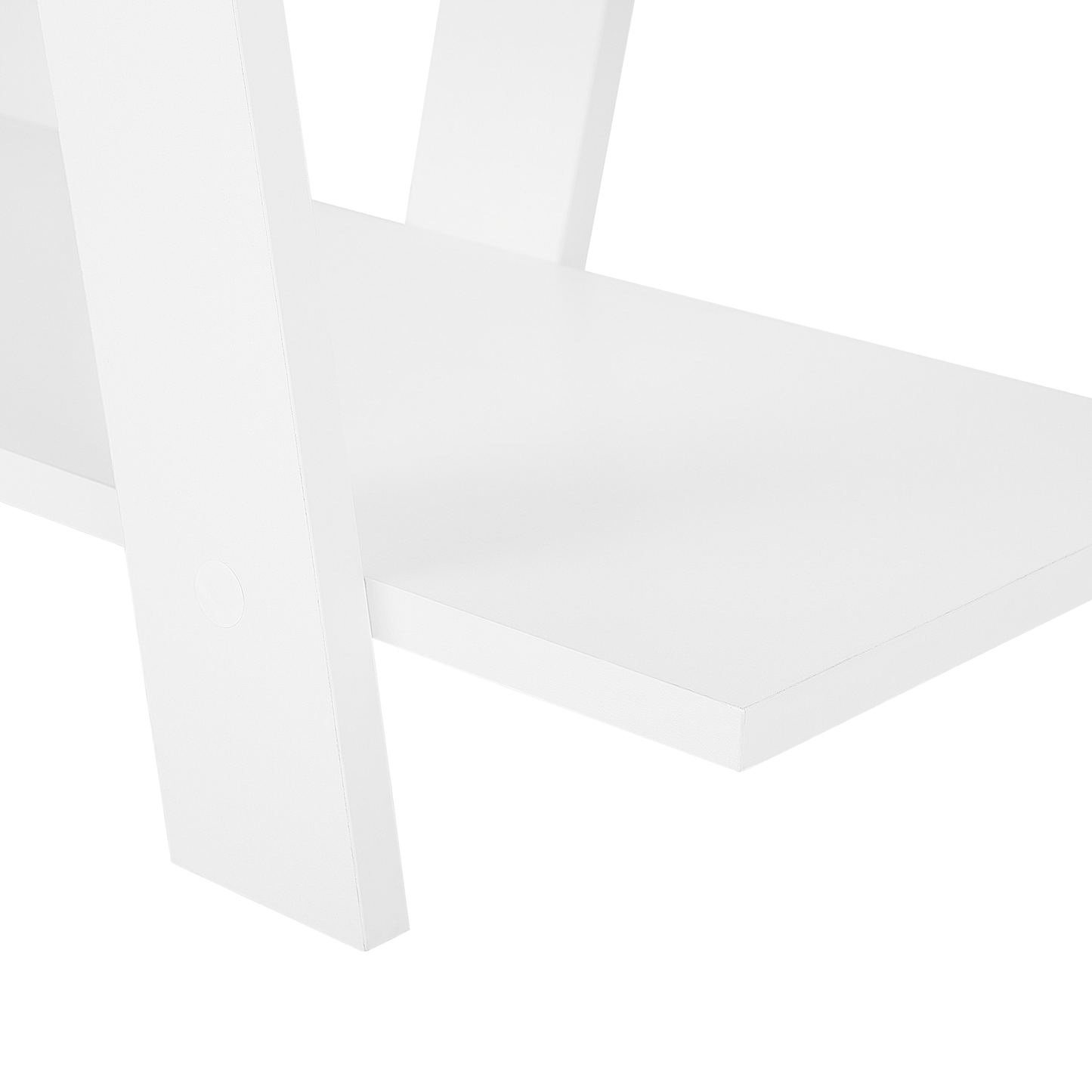 White Bookcase 116 x 100cm 5 Shelf Scandinavian
