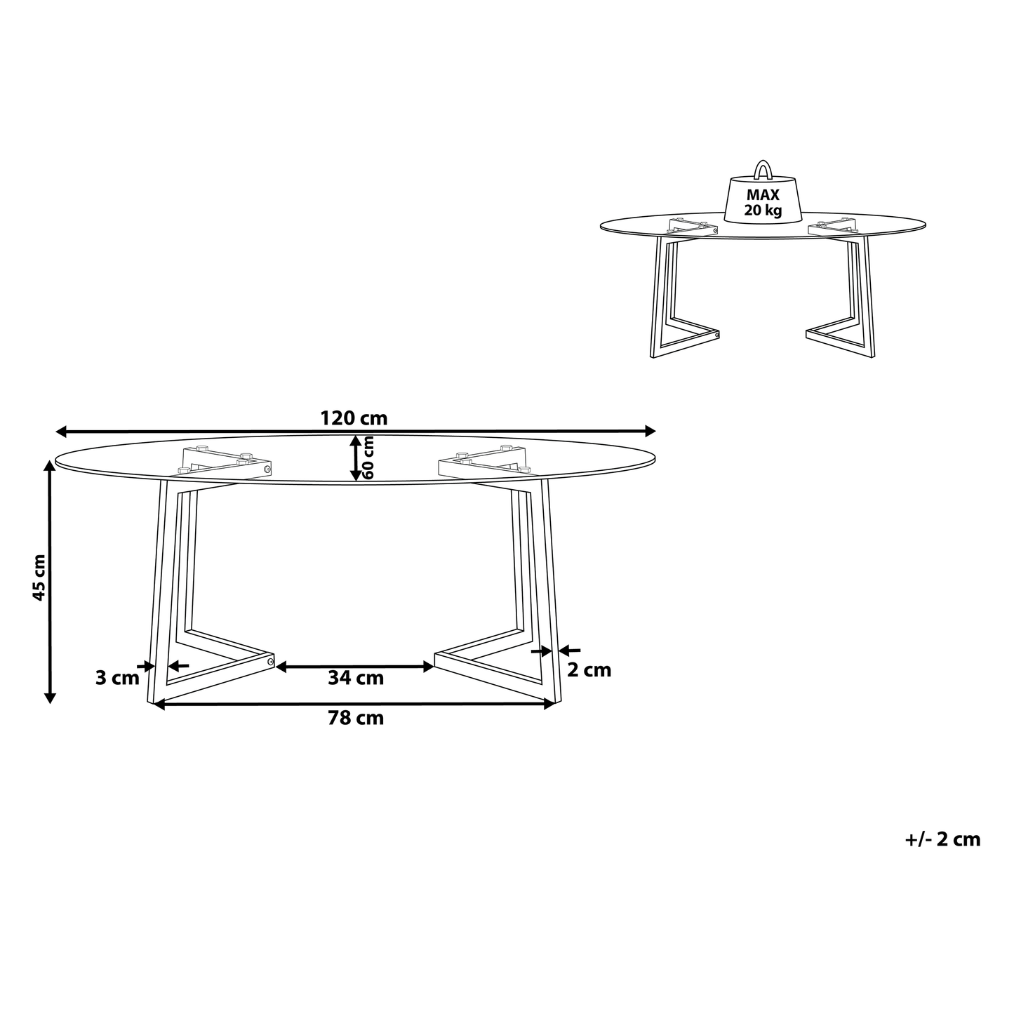 Silver Glass Coffee Table 120 x 60 Modern Metal Legs