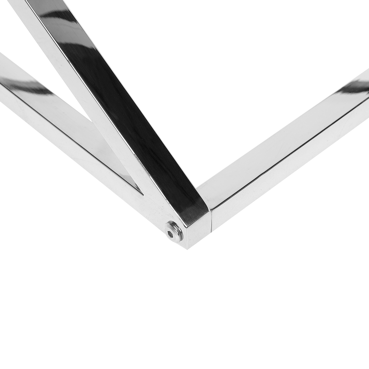 Coffee Table Silver Glass 60 x 60cm Square Glam Design