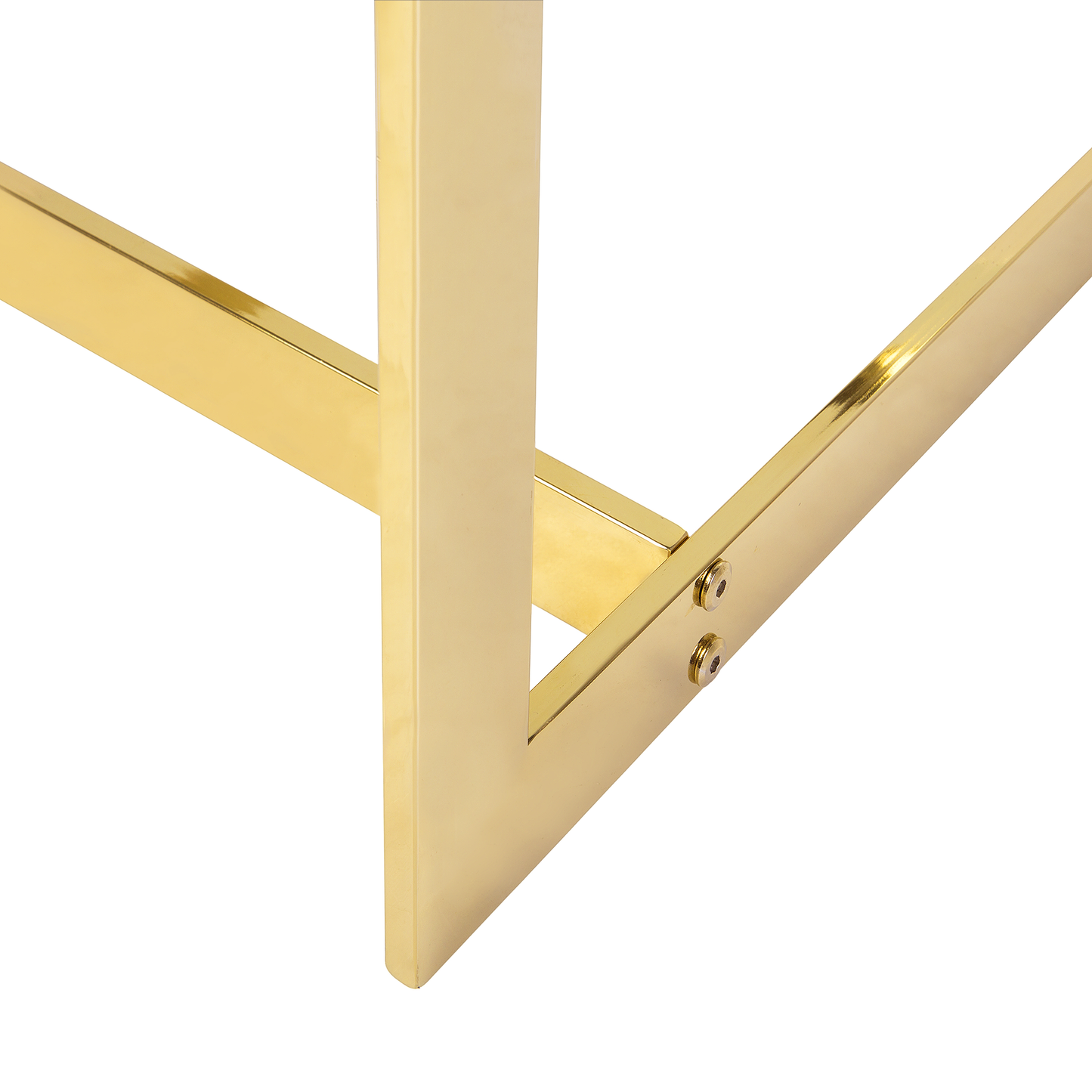 Gold Metal Frame Glass Coffee Table 80 x 80cm Geometric Glam