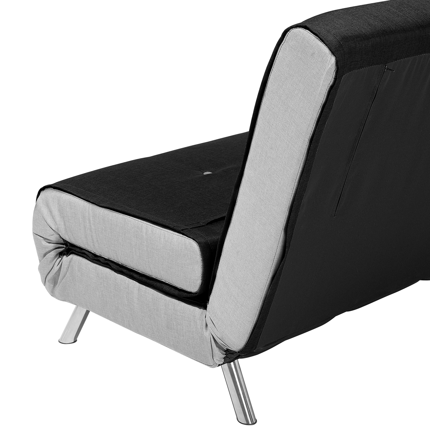 Sofa Bed Black Fabric Upholstery Single Sleeper Fold Out