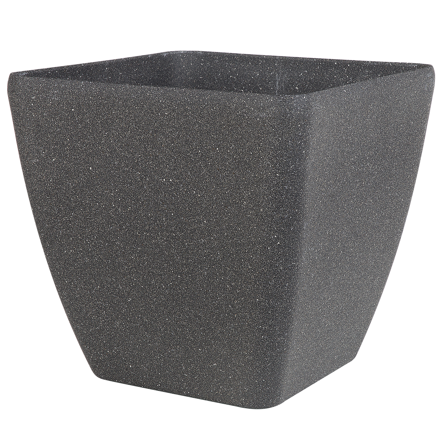 Plant Pot Planter Solid Dark Grey Stone Polyresin 49 x 49cm