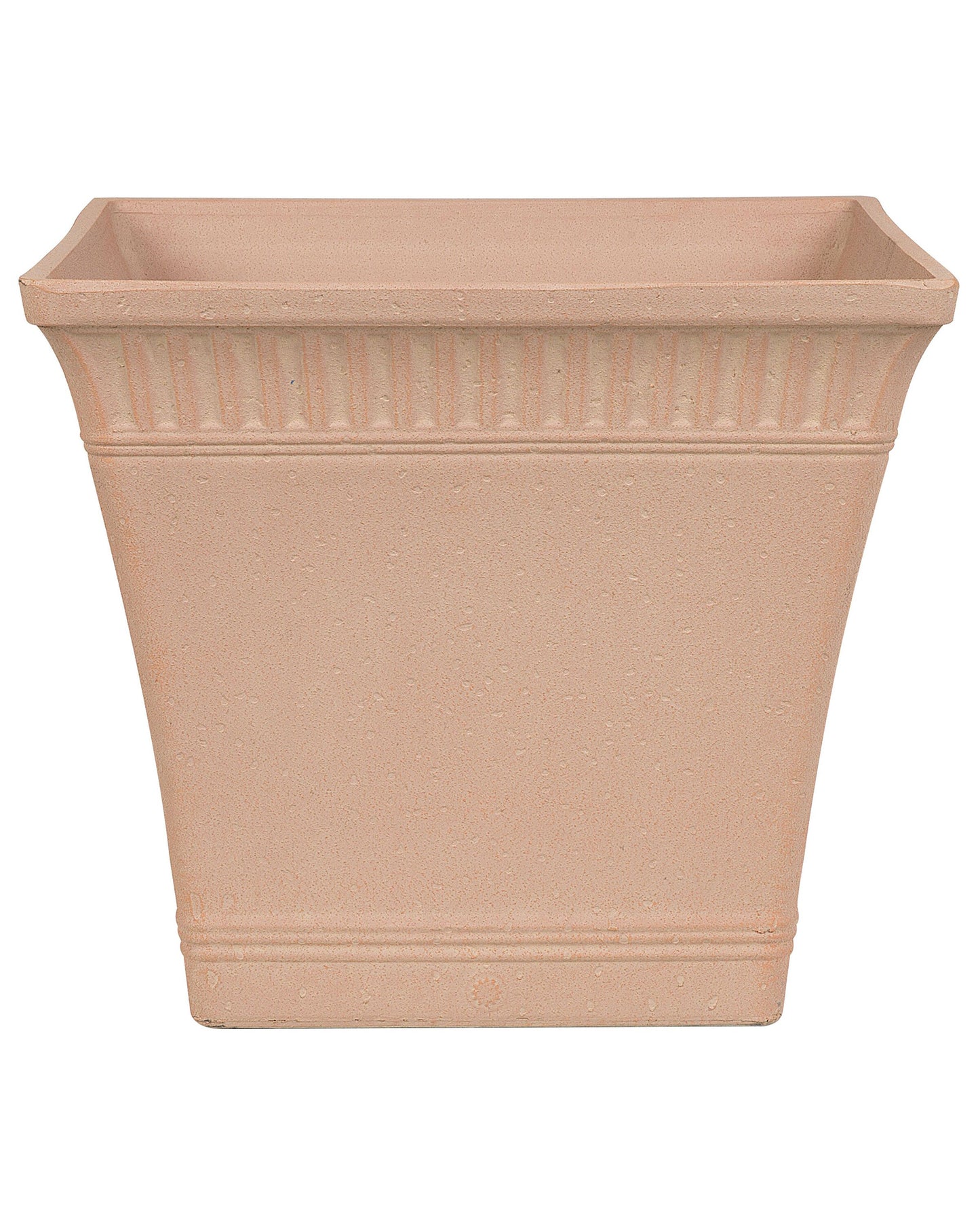 Peach Pink Stone Planter 41cm Square All-Weather