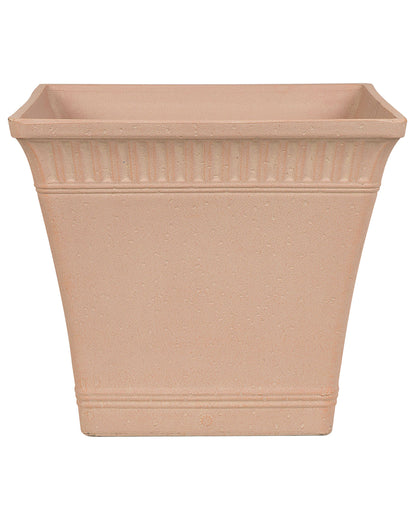 Peach Pink Stone Planter 41cm Square All-Weather