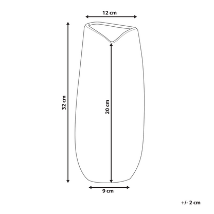 Decorative Table Vase Black 32cm Stoneware