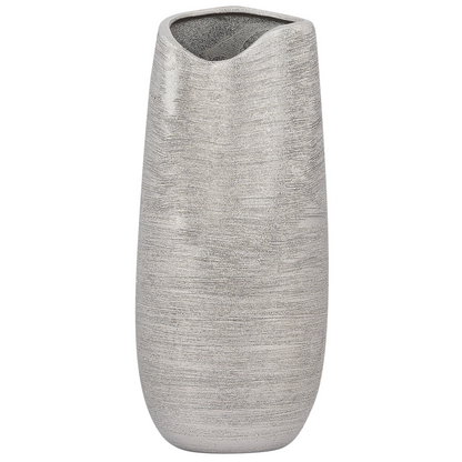 Silver Stoneware Table Vase 32cm