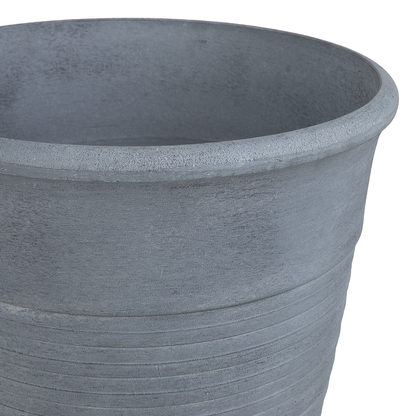 Everstone All Weather Square Plant Pot Grey 50cm Polyresin