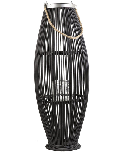Willow Lantern Black 84cm Boho Decor Cage Lantern