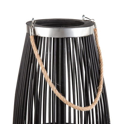 Willow Lantern Black 84cm Boho Decor Cage Lantern
