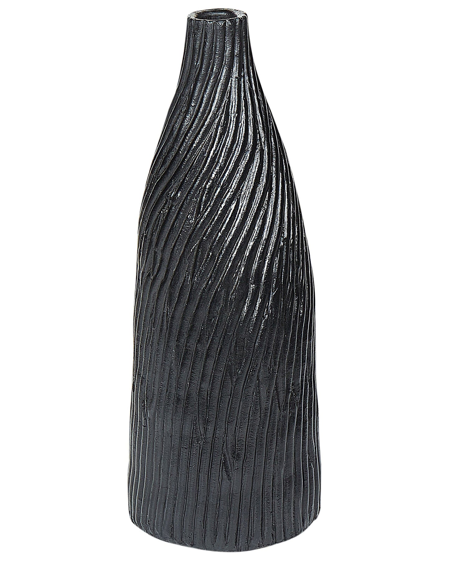 Decorative Vase Black 50cm Terracotta Minimalist Scandi
