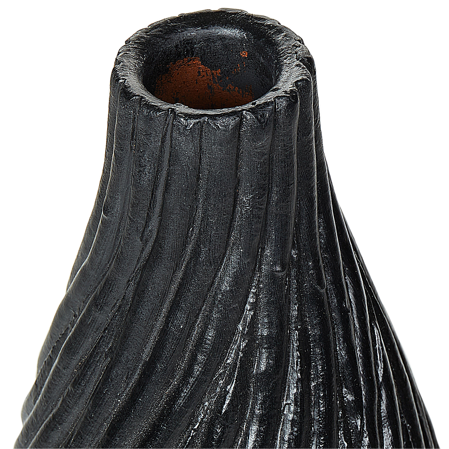 Decorative Vase Black 50cm Terracotta Minimalist Scandi
