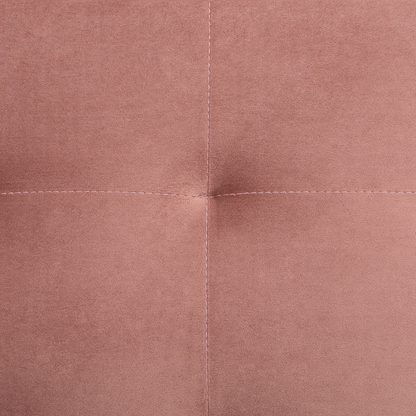 Pink Tufted Ottoman With Gold Legs
