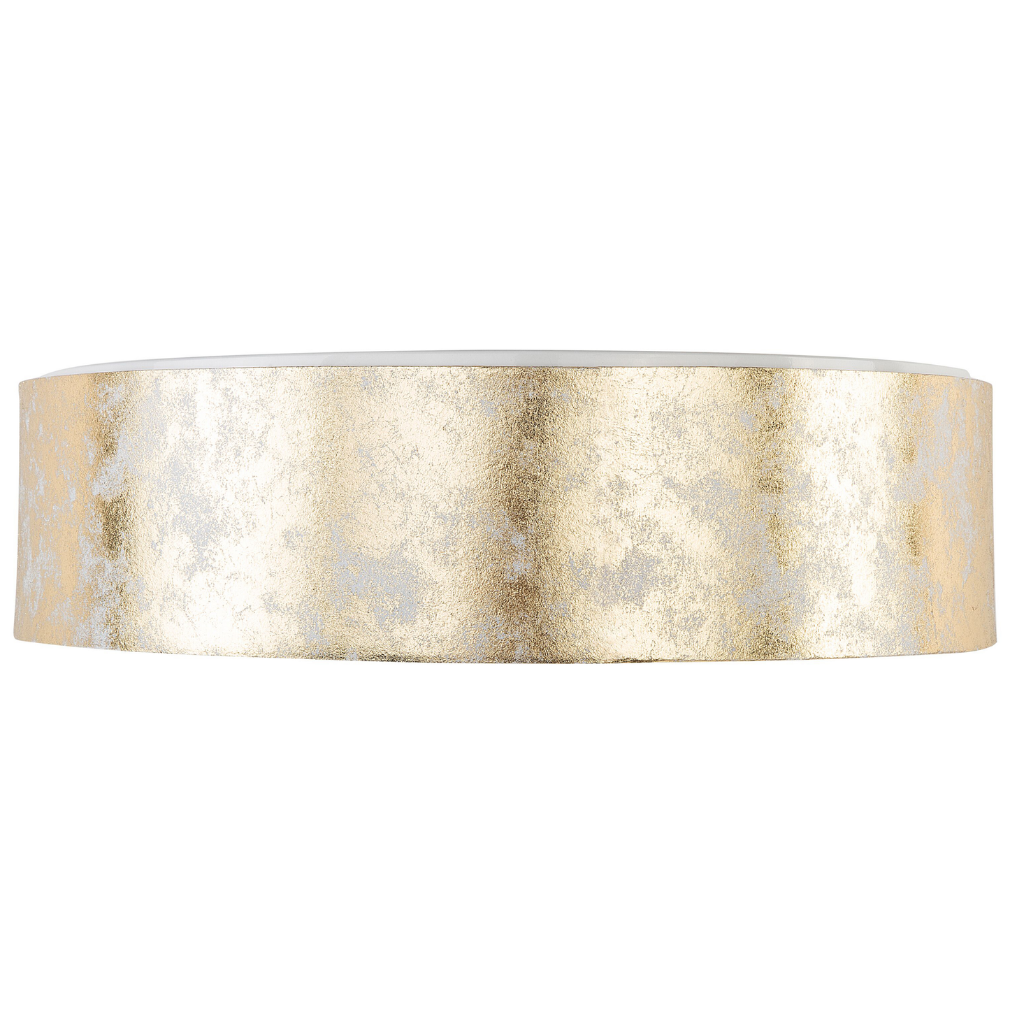 Flush Lighting Gold Polycotton Drum Lamp 45cm Boho Ceiling Light With Premium Fabric Shade