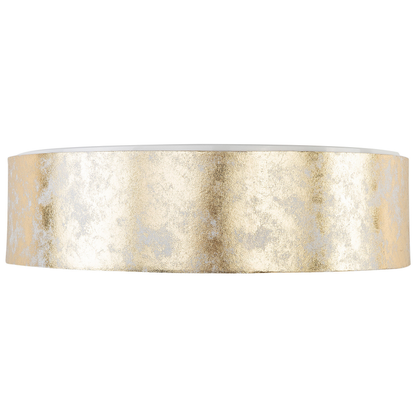 Flush Lighting Gold Polycotton Drum Lamp 45cm Boho Ceiling Light With Premium Fabric Shade