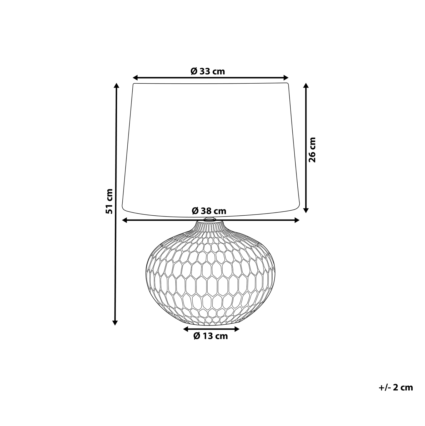Bedside Table Lamp Gold Round Base White Shade