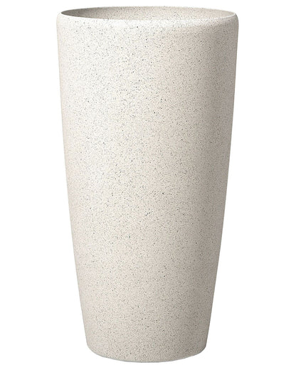 Aura Stone Plant Pot Beige Tall Planter 75 x 39cm Modern Minimalist