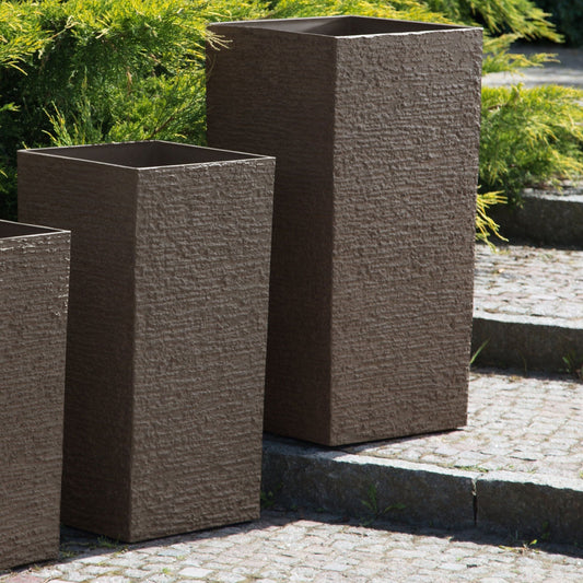 Tall Plant Pot 40 x 40 x 81 Weather Resistant Fibreglass