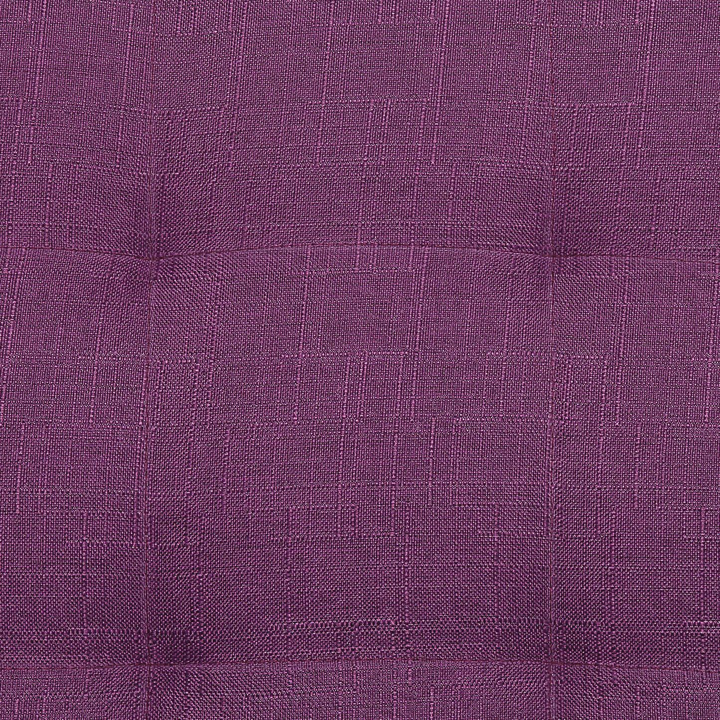 Purple Tufted Fabric Footstool With Silver Legs