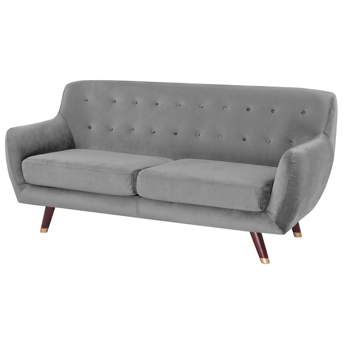 Living Grey Velvet Living Room Set 3 Seater 2 Seater Armchair Button Tufted Back