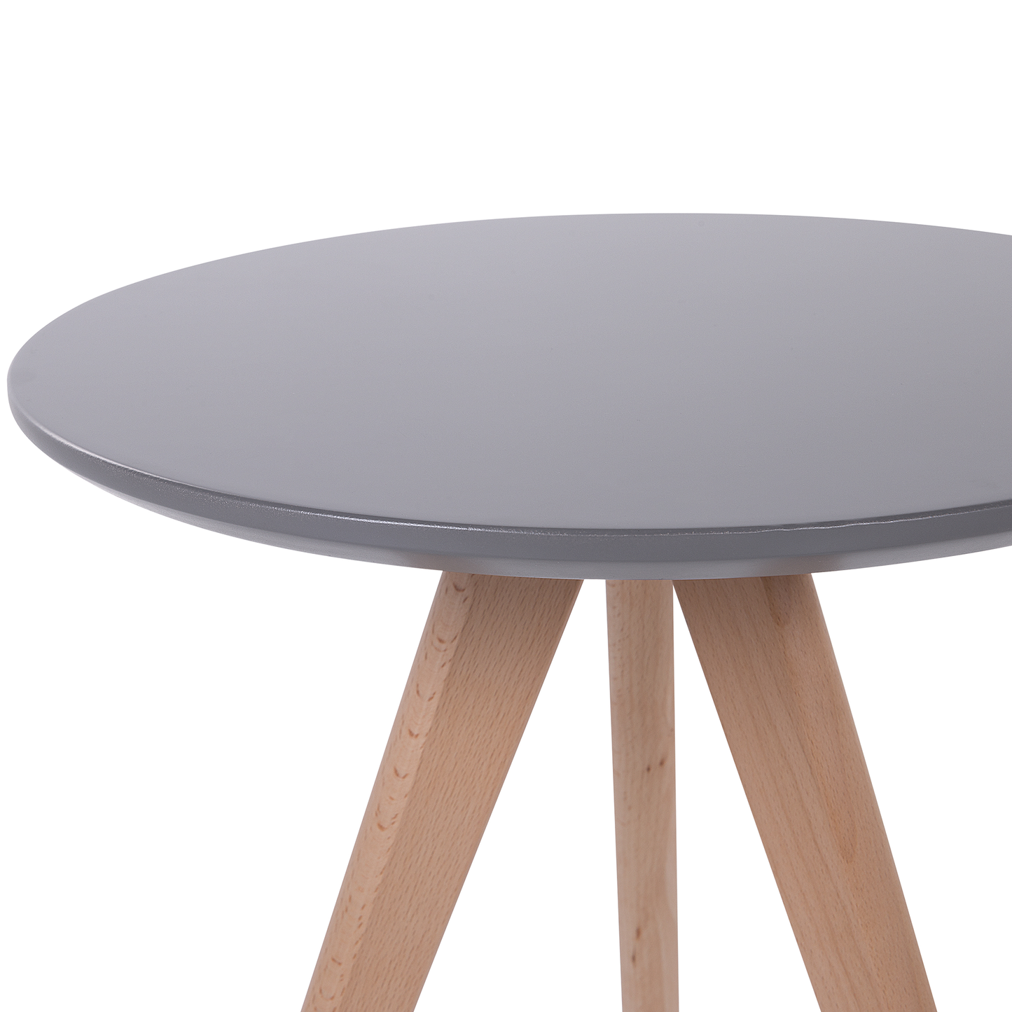 Nest of 3 Tables Grey Top Tripod Beech Legs