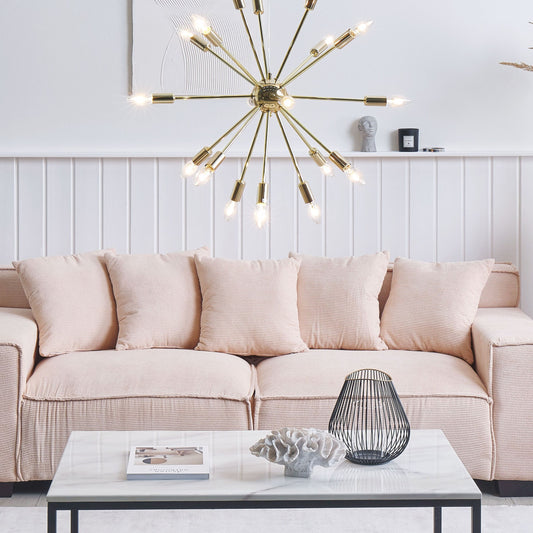 18 Light Gold Metal Sputnik Pendant Lamp