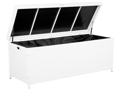 White Faux Outdoor Storage Box 158 x 63cm