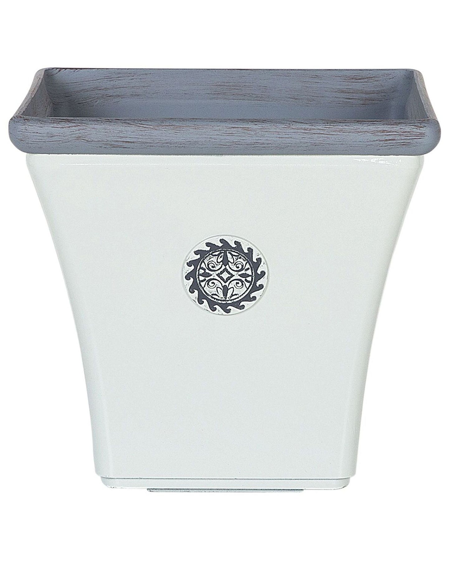 All Weather White Outdoor Plant Pot Planter Square 37 x 35cm UV Resistant