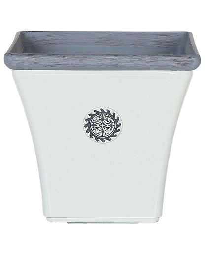 All Weather White Outdoor Plant Pot Planter Square 37 x 35cm UV Resistant