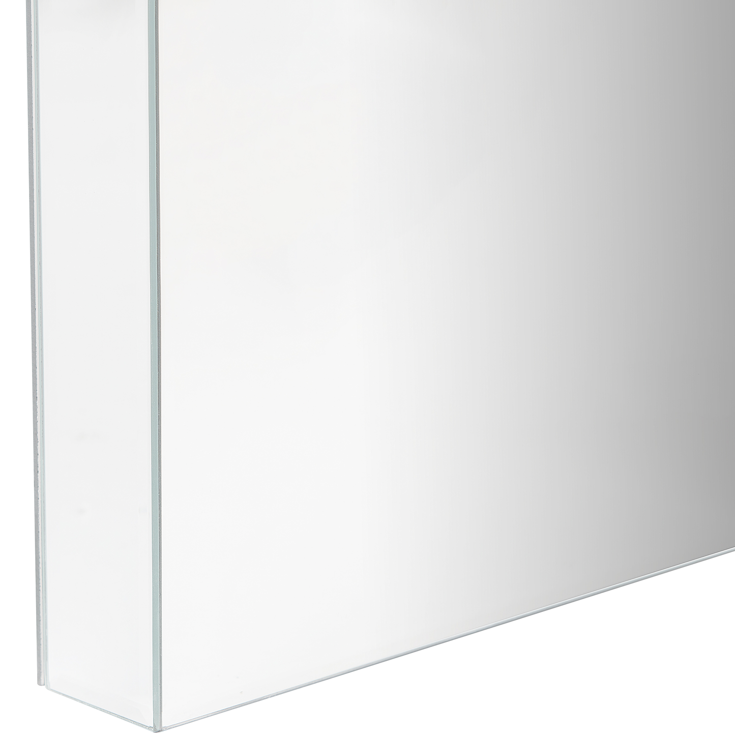 Console Table Silver Glass 100 x 35cm With 2 Drawers Crystal Knobs Modern Glam