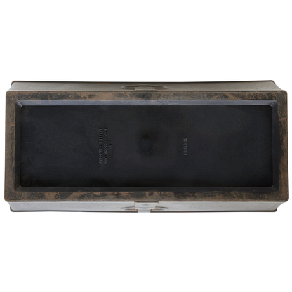 Dark Brown Fibre Clay Planter Rectangular 60 x 30 All Weather