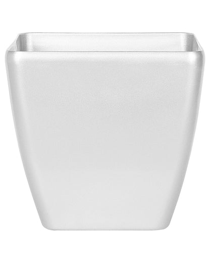 Silver Fibre Clay Plant Pot 34 x 35 x 35cm All Weather Indoor Outdoor UV Resistant